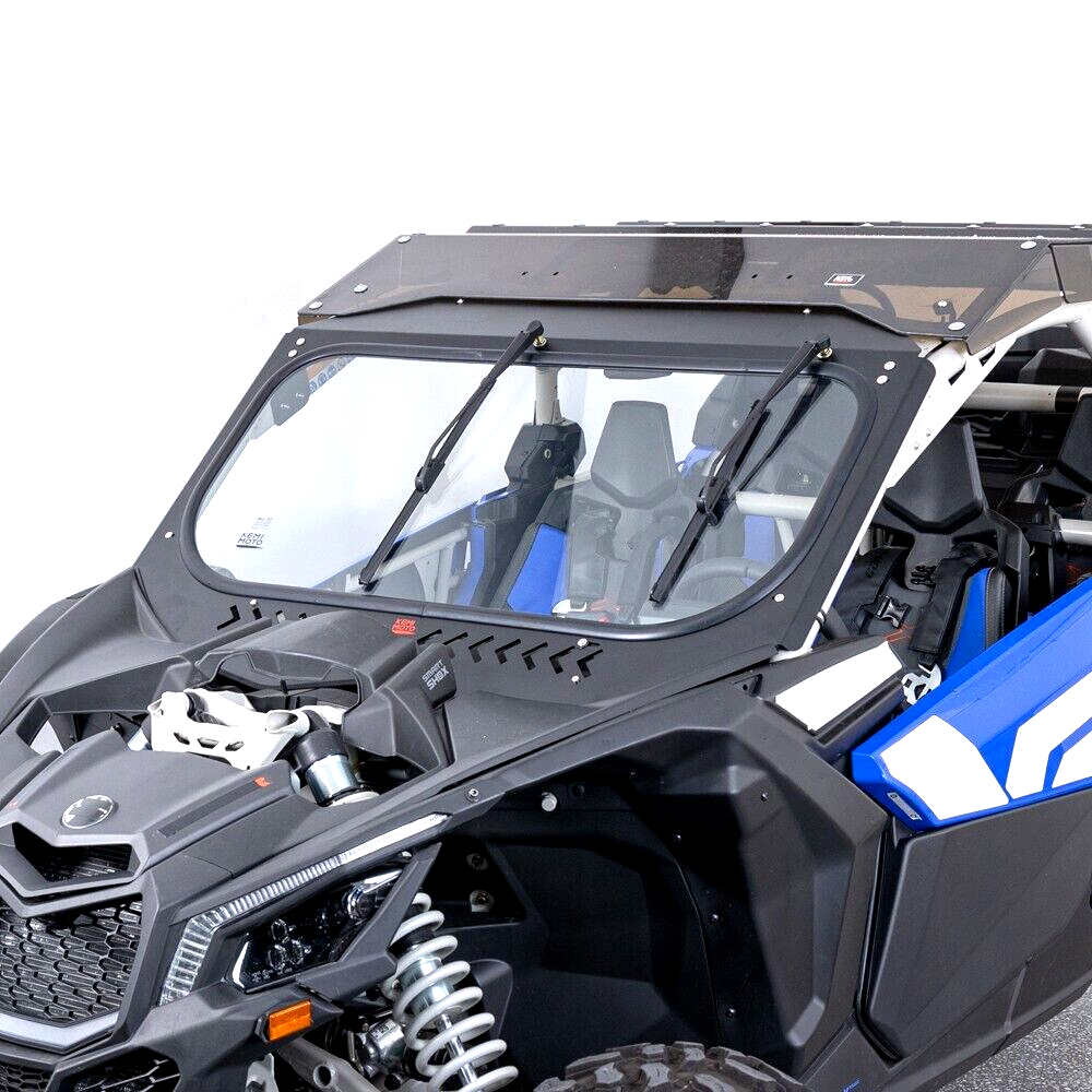 KEMIMOTO Glass Windshield W/ Sliding Vents+ Manual Wipers for Can-Am Maverick X3