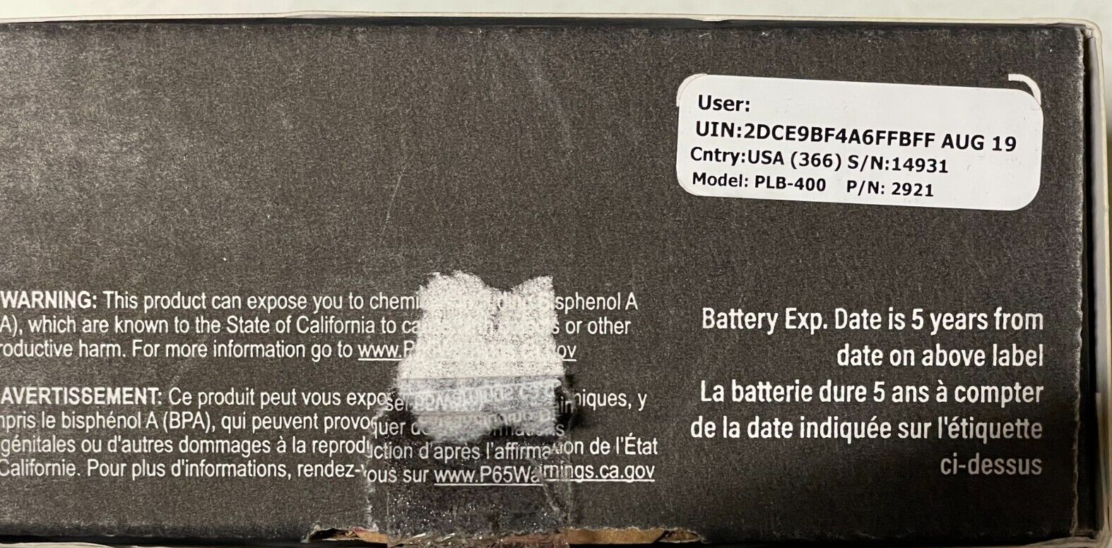 ACR ResQLink 400 - SOS Personal Locator Beacon with GPS (Model: PLB-400)