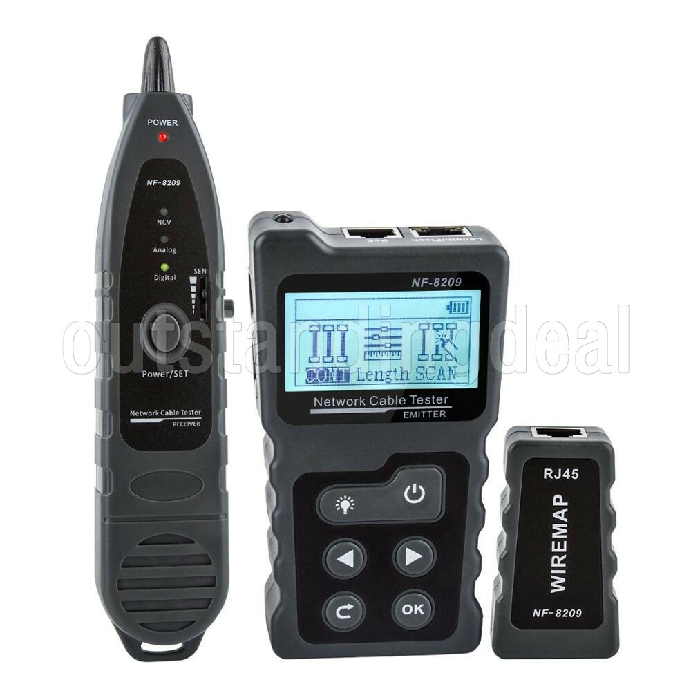 NF-8209 Cable Tracker Tester Network Cable Tester For CAT5 CAT6 Ethernet Cables-