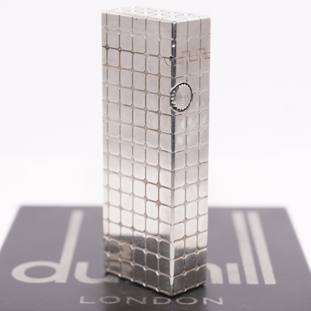 Dunhill Lighter Silver Pave Pattern with Accessories - Ultrasonically Cleaned