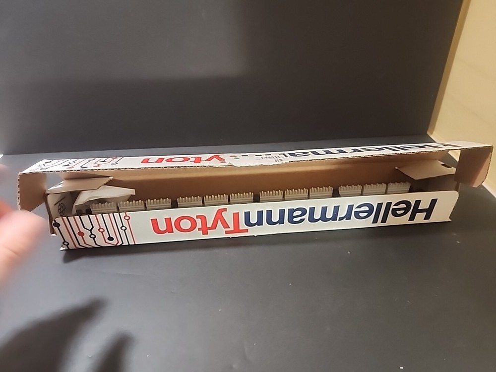 Hellermann Tyton PP110C5E24 Category 5e Universal 24 Port Patch Panel, 1U, Black