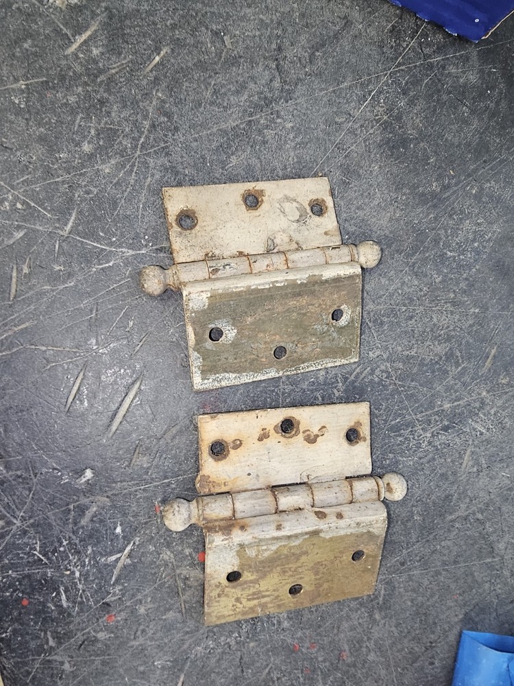 Vintage Brass Ball Tip Butt Door Hinge