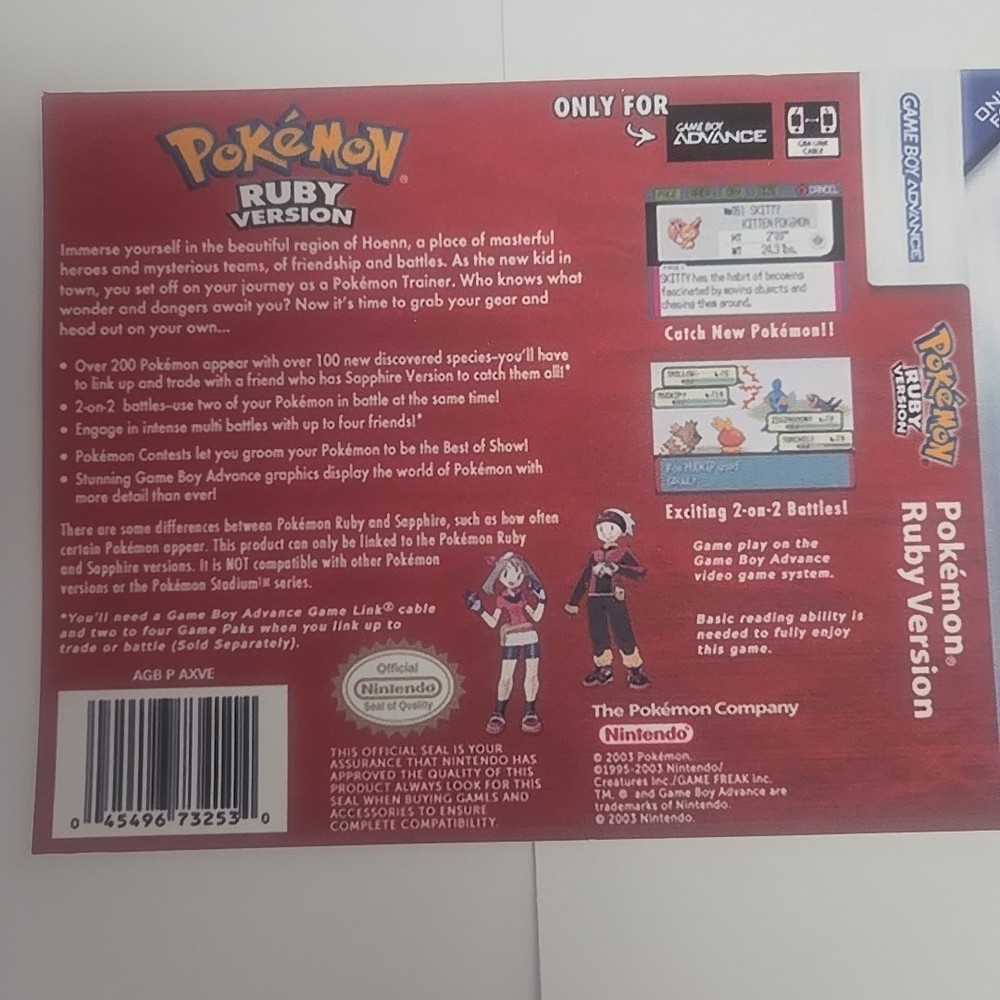 Replacement Case For Pokemon Ruby Version Nintendo DS