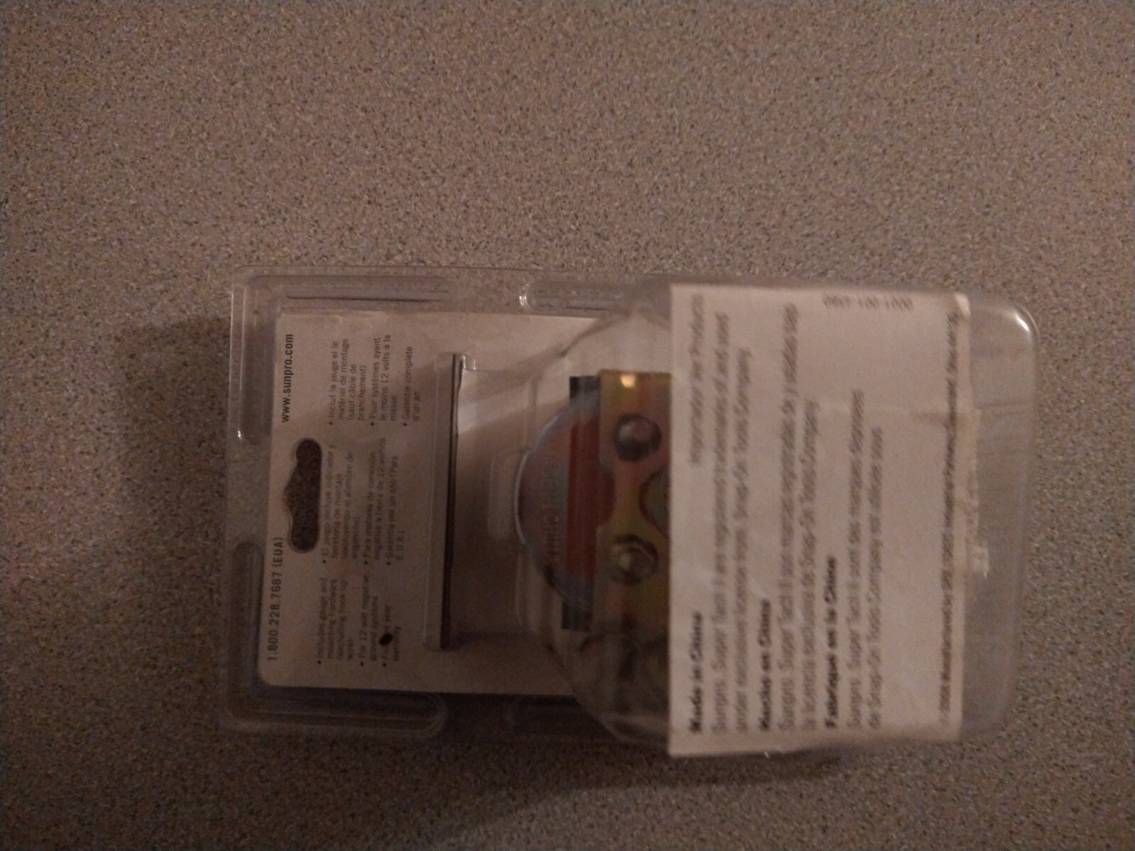 Sunpro 2" Voltmeter Black / Black Bezel New CP7985 8-18V