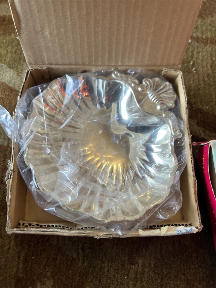 Raimond Silverplate Footed Shell Dish 5 1/2" Made In Japan