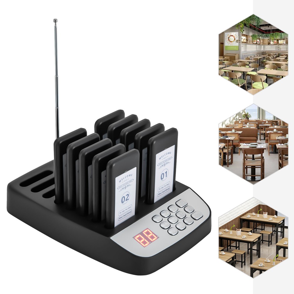 Pager Calling Queuing Calling Pager Waiter Restaurant 10 Buzzer Wireless Pager