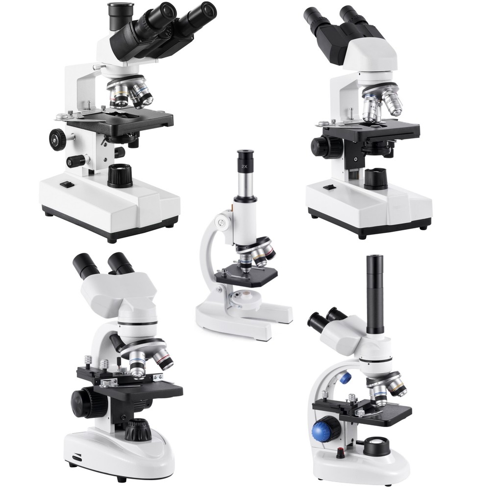 VEVOR Trinocular Monocular Binocular Microscope Kit 40-2000X 5000X Magnification