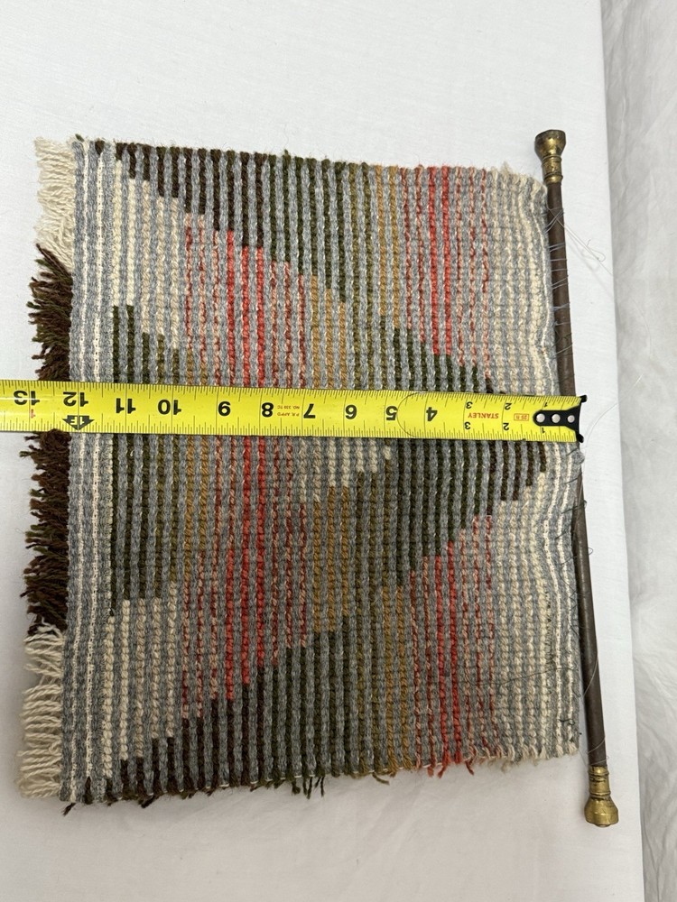 1970s Shaggy Needle Point Panel Wall Art