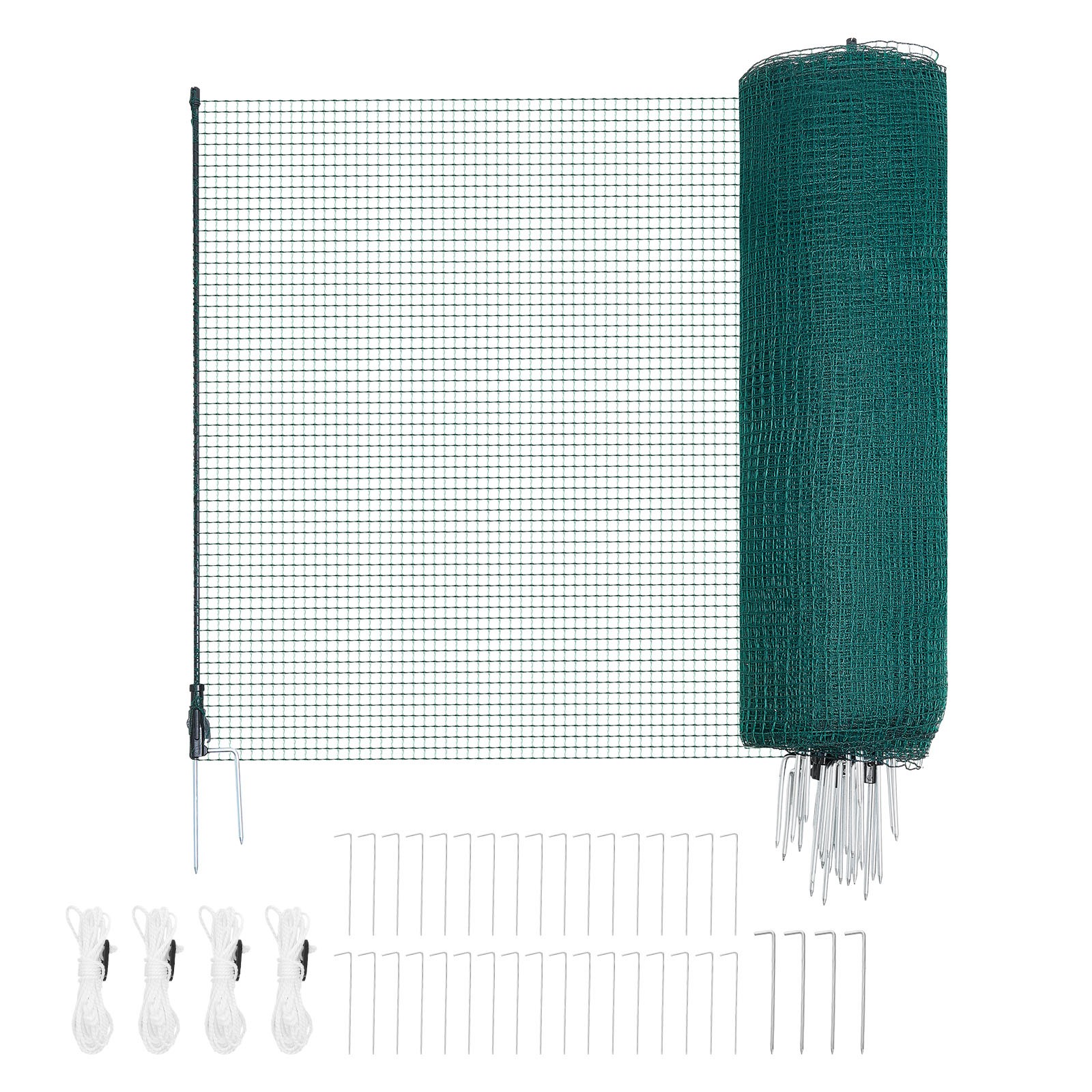 Uimoso Temporary Fence Netting with Posts 3 x 164 FT Plastic Safety Mesh Netting