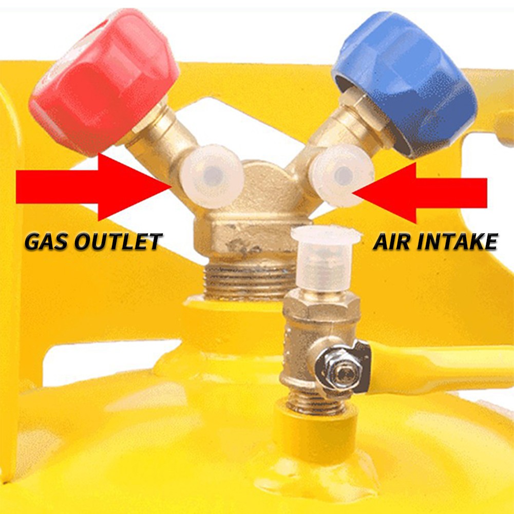 Refrigerant Recovery Reclaim 30lbs AC Freon Recovery Cylinder Tank with Y Valve