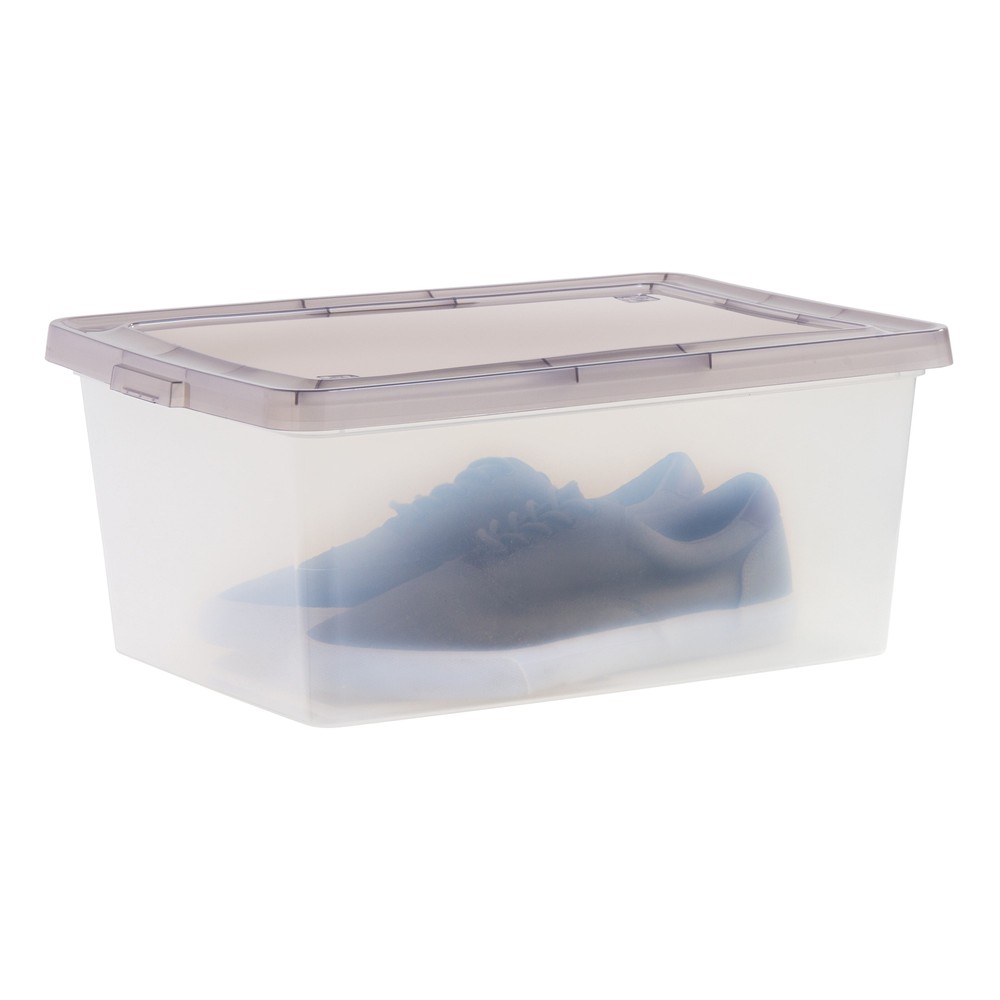 17 Qt. Plastic Storage Bins with Lids, Clear, Stackable Totes, Containers 8Pk