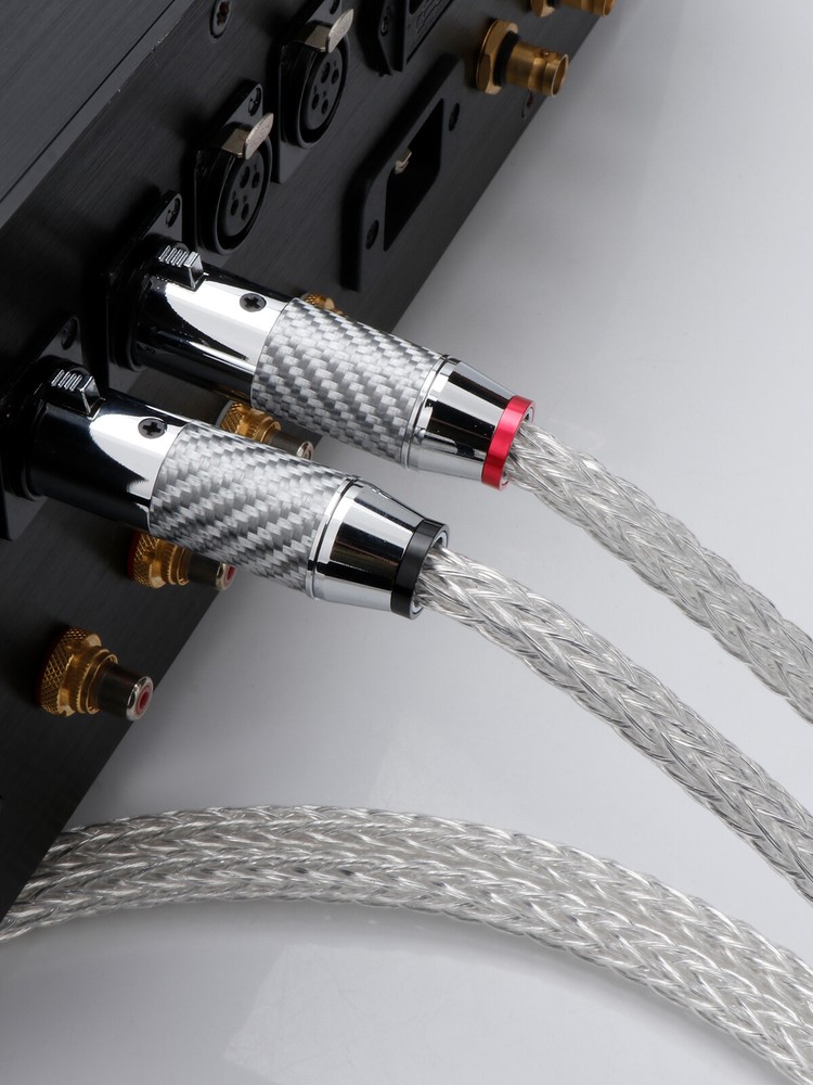 Pair OCC Silver Plated Interconnect Audio Cable HI-FI Balanced XLR Cable