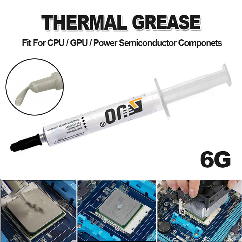 6G High Performance Gold Thermal Grease CPU Heatsink Compound Paste Syringe