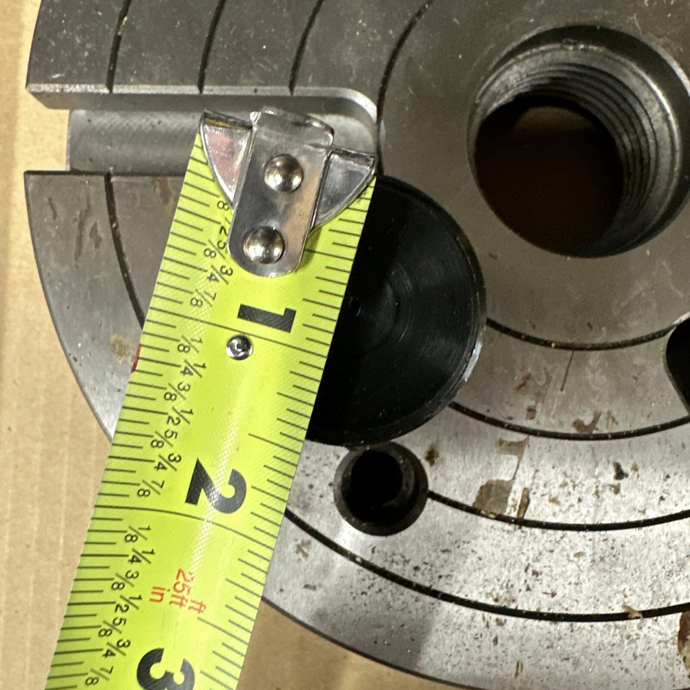 8" slotted Face Plate, lathe, rotary work table, threaded, unbranded