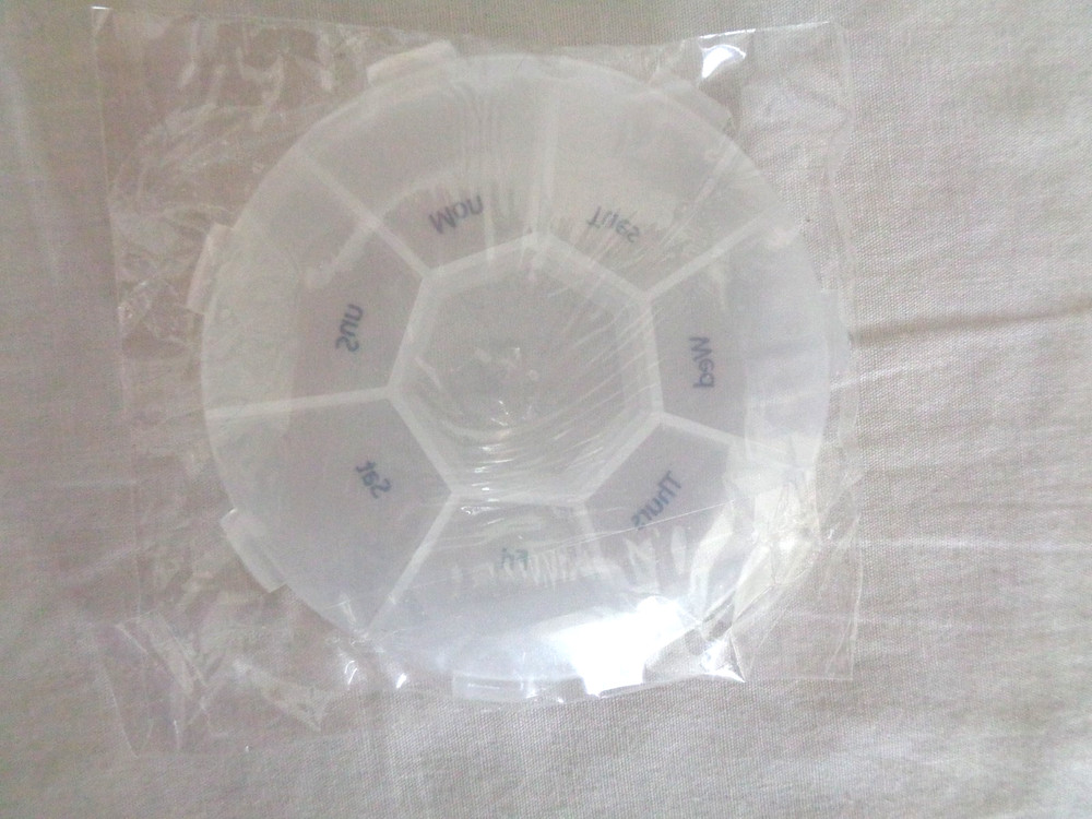 7 Day Pill Box Plastic Round (#6559)
