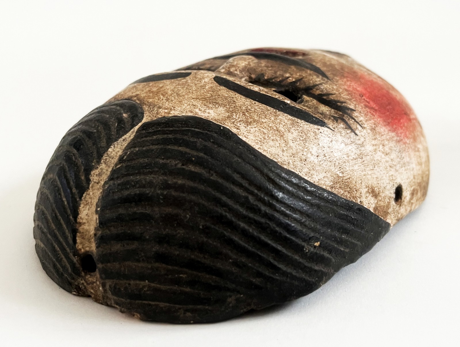 VTG MEXICAN HIDALGO JUANEGRO CUANEGRO JUAN NEGRO FOLK ART HAND CARVED DANCE MASK