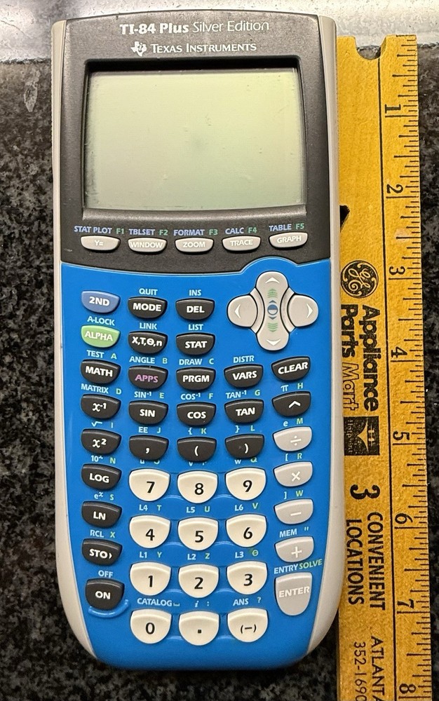 Texas Instruments TI-84 Plus Silver Edition Graphing Calculator Blue Works