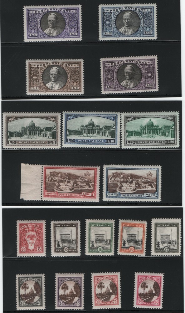 Vatican City #19 - #34 & #E3 - #E4 Very Fine Never Hinged