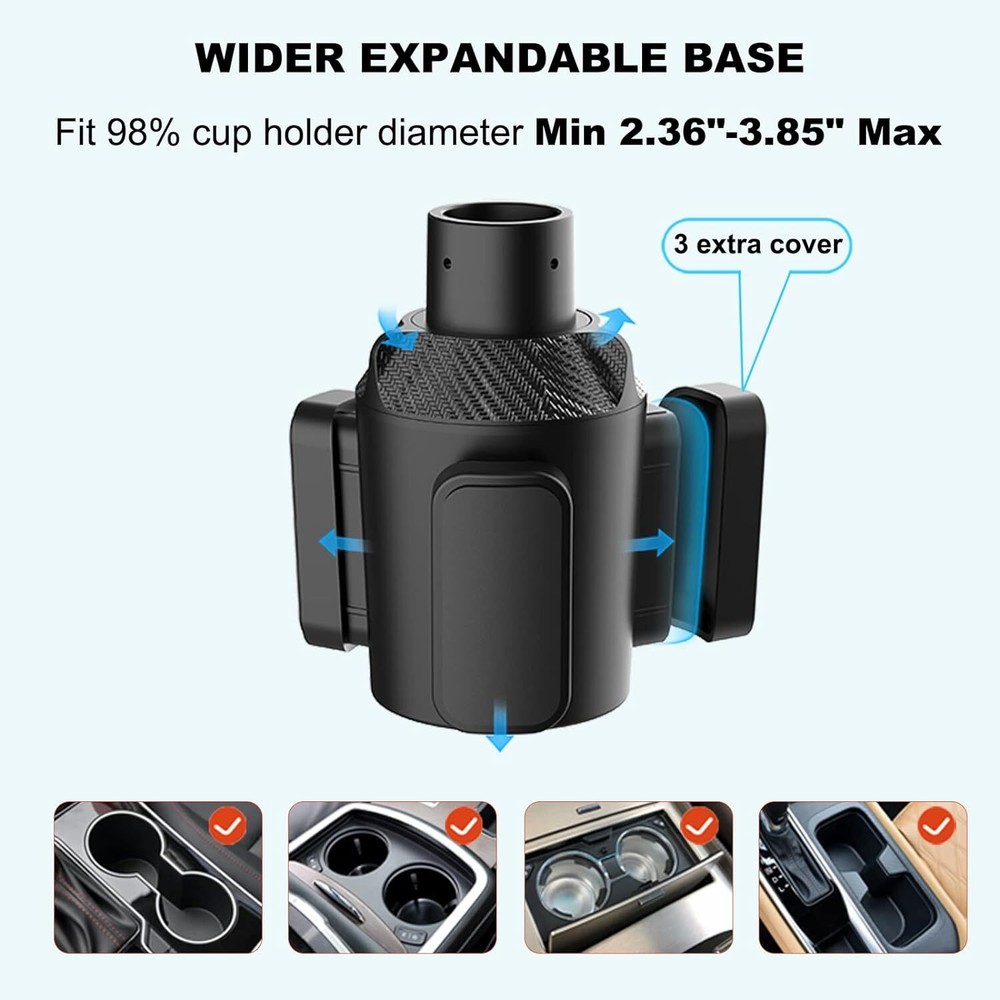Car Cup Holder Expander Adapter Multifunctional For Large Bottles Mug speedlab