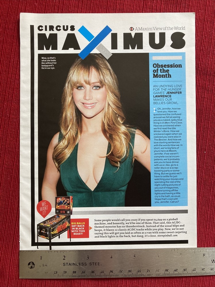 Actor Jennifer Lawrence 2012 Print Article Clipping - Great To Frame!