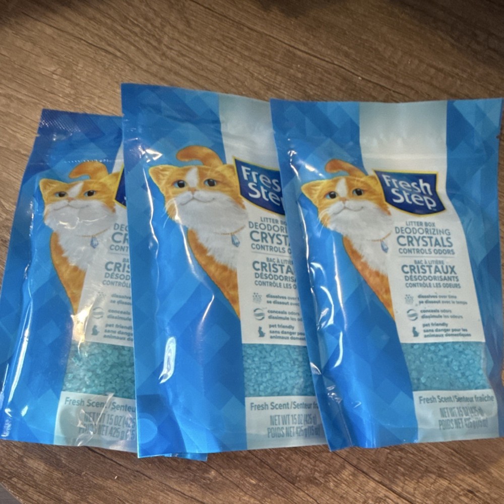 Fresh Step Deodorizing Crystals Cat Litter Odor Control Fresh Scent