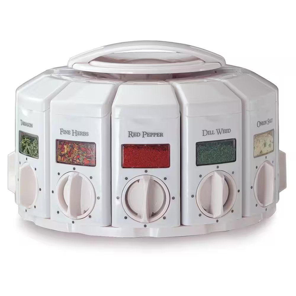 Select a Spice Plastic White Spice Carousel
