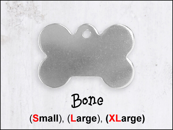 Personalized Stainless Steel Custom Pet Name ID Tags for Cat & Dog Deep Engraved