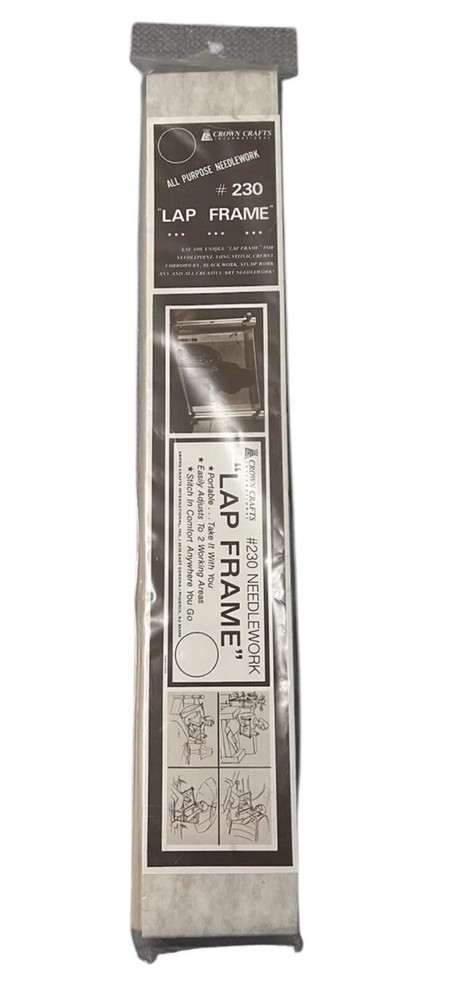 Crown Crafts Needlework Lap Frame #230 original package