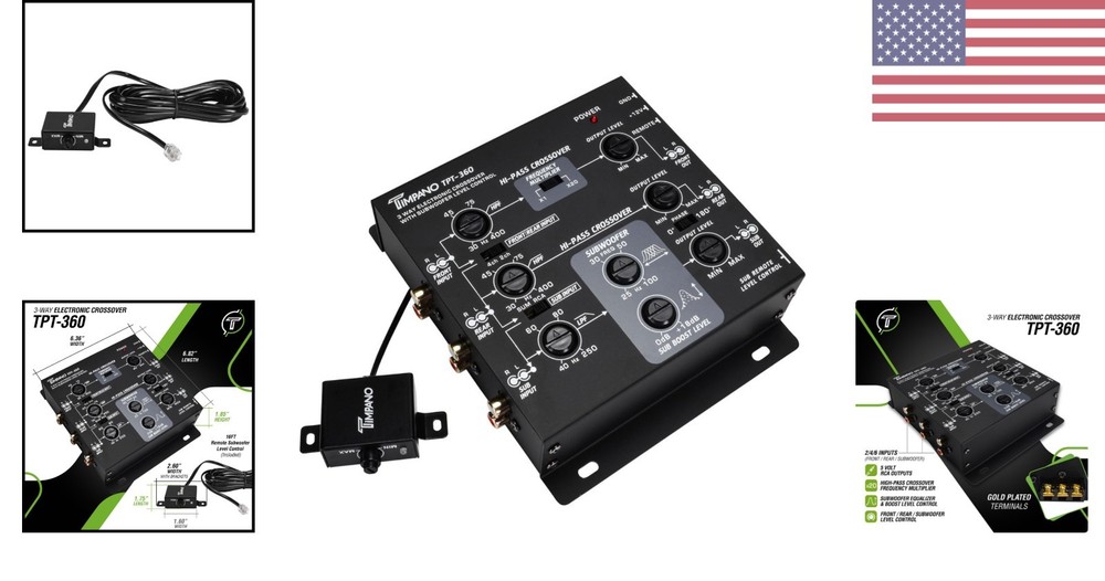 3-Way Electronic Crossover with Remote Subwoofer Control & Equalizer