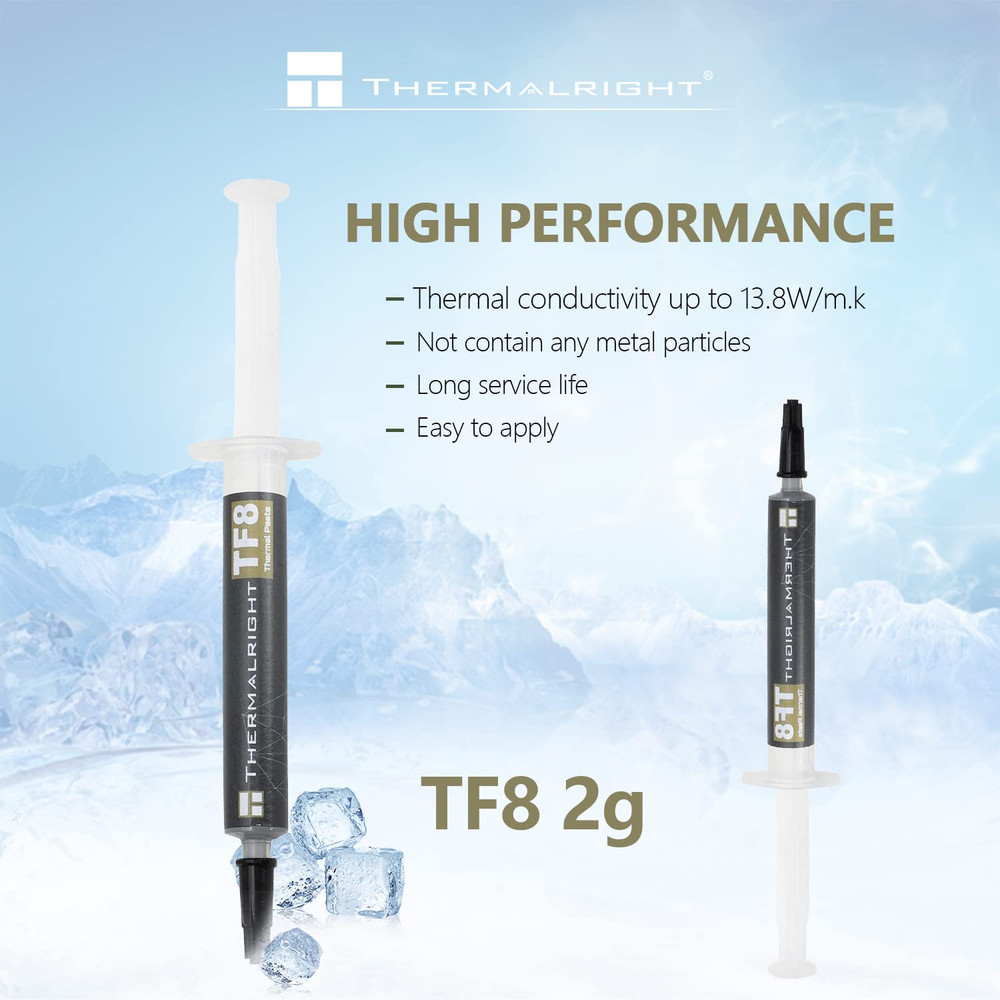 TF8 High Performance Thermal Compound Paste 2 Grams, 13.8W/Mk, High Durability,