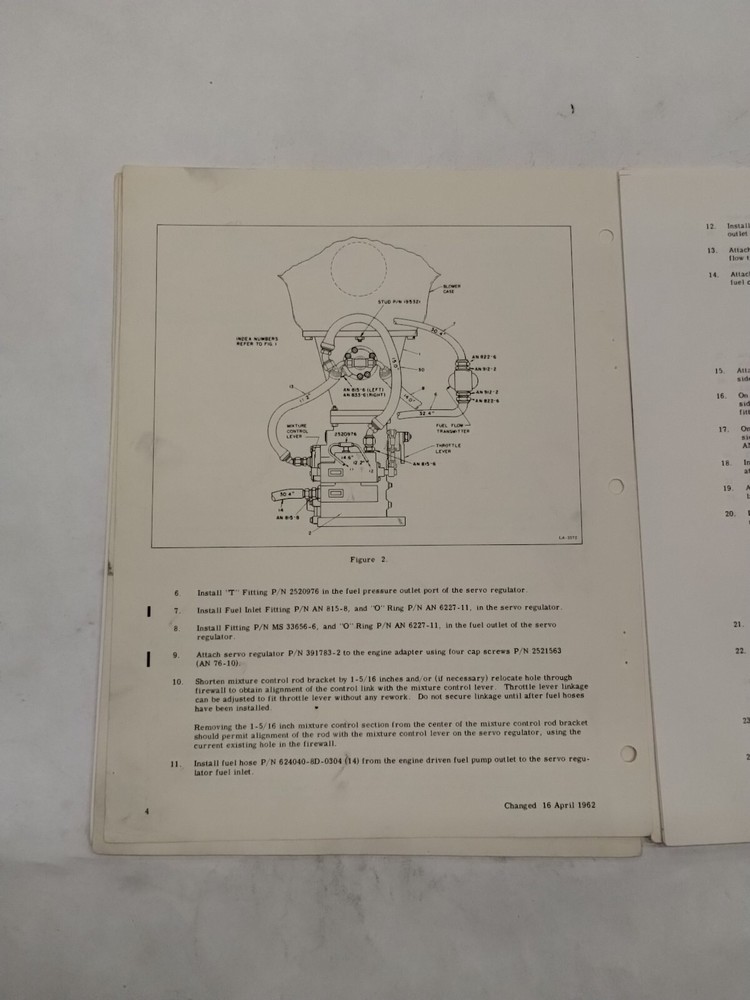 Bendix Model RS-10B2 Fuel Injection System Installation Instructions-Original