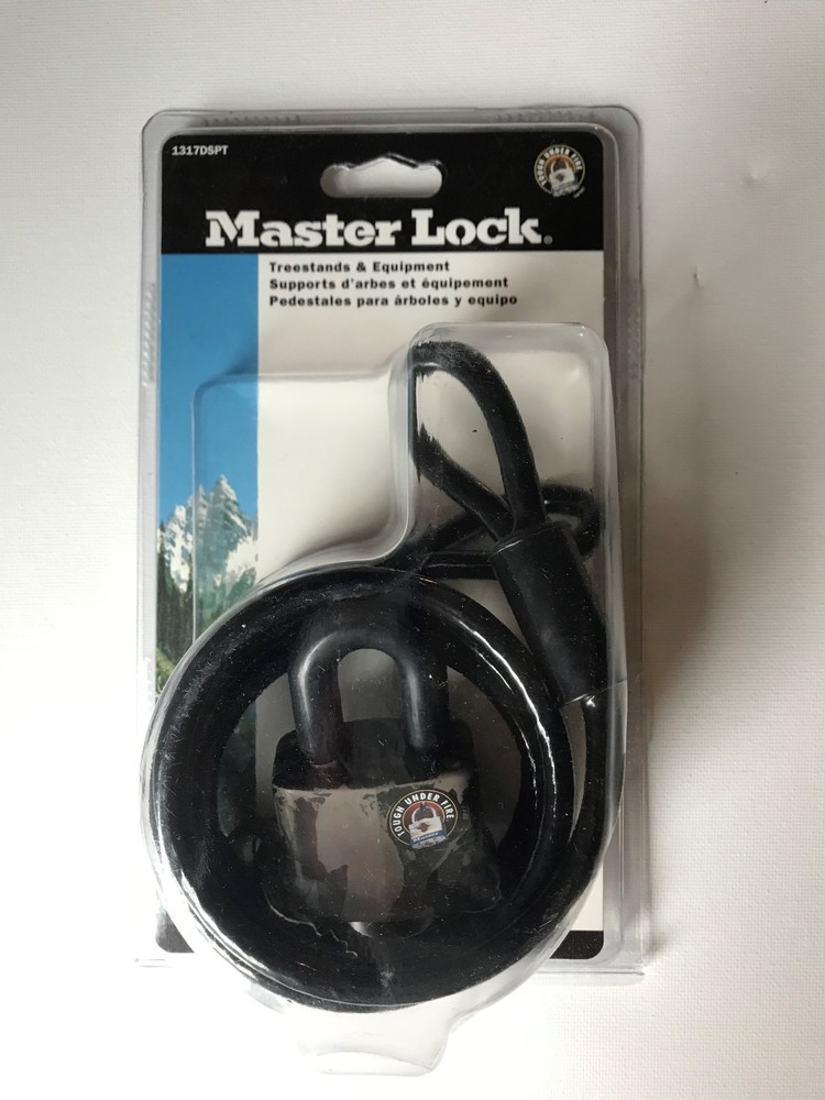 Master Lock 1317DSPT Cable Lock with Padlock, 6-Foot
