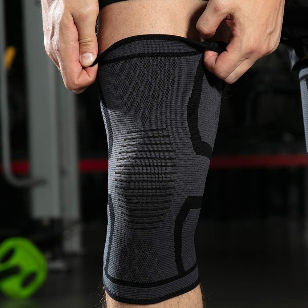 Knee Sleeve Compression Brace Support For Sport Gym Joint Pain Arthritis Relief