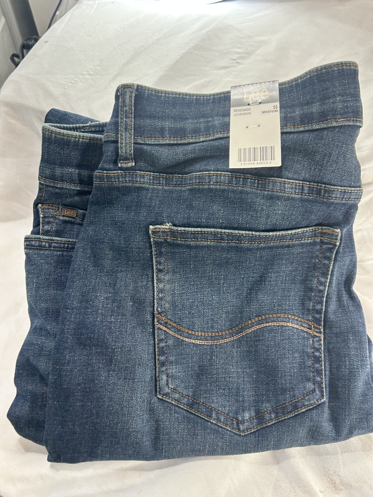 Lee Women's Size 16 Flex Motion Regular Fit Bootcut Mid Rise Blue Jeans