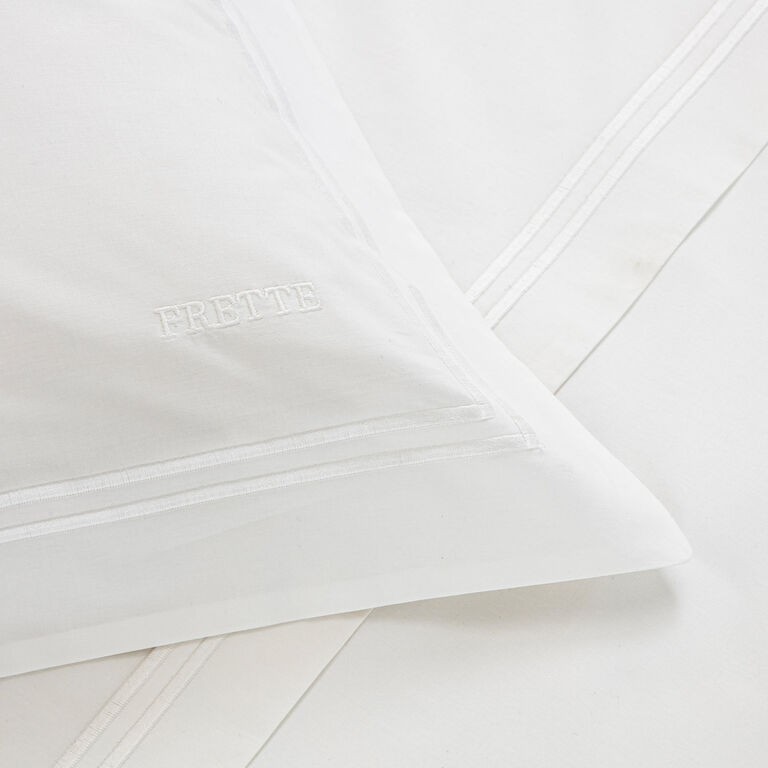 FRETTE Hotel Bianco Bourdon Euro Sham White Set of 2 shams New GL025024