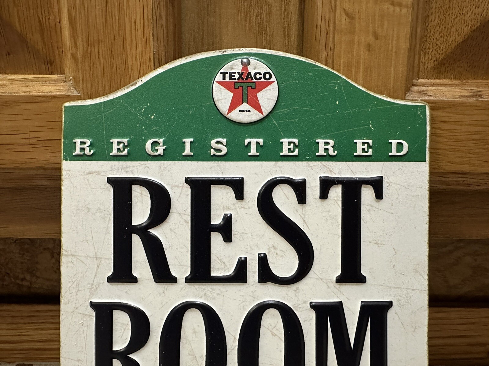 Texaco Restroom Metal Sign Bathroom Gas Oil Garage Vintage Style Wall Decor