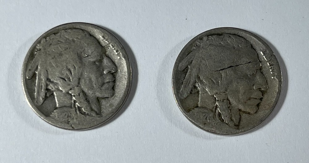 Errors 1925-D & 1926-D Buffalo 5C (#20710) Obv Die issues