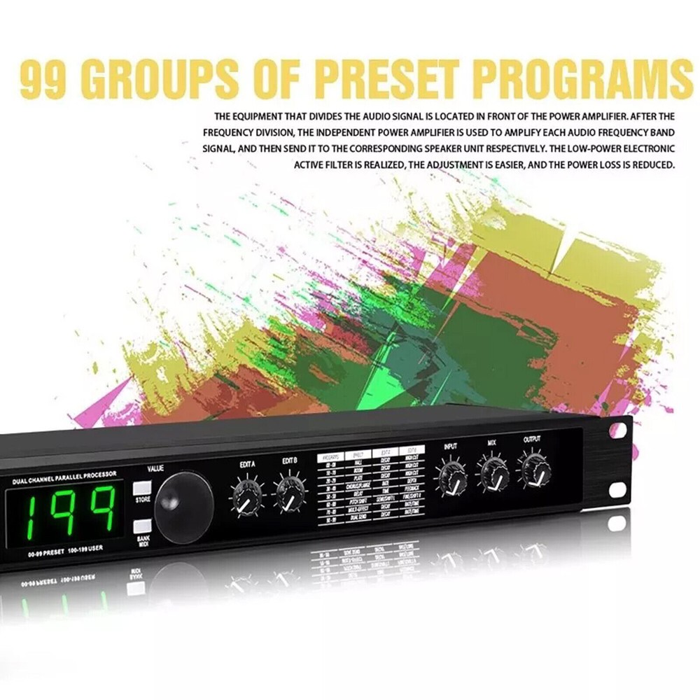 Professional Audio Processor Eequalizer Digital Reverb Effect DSP Processor