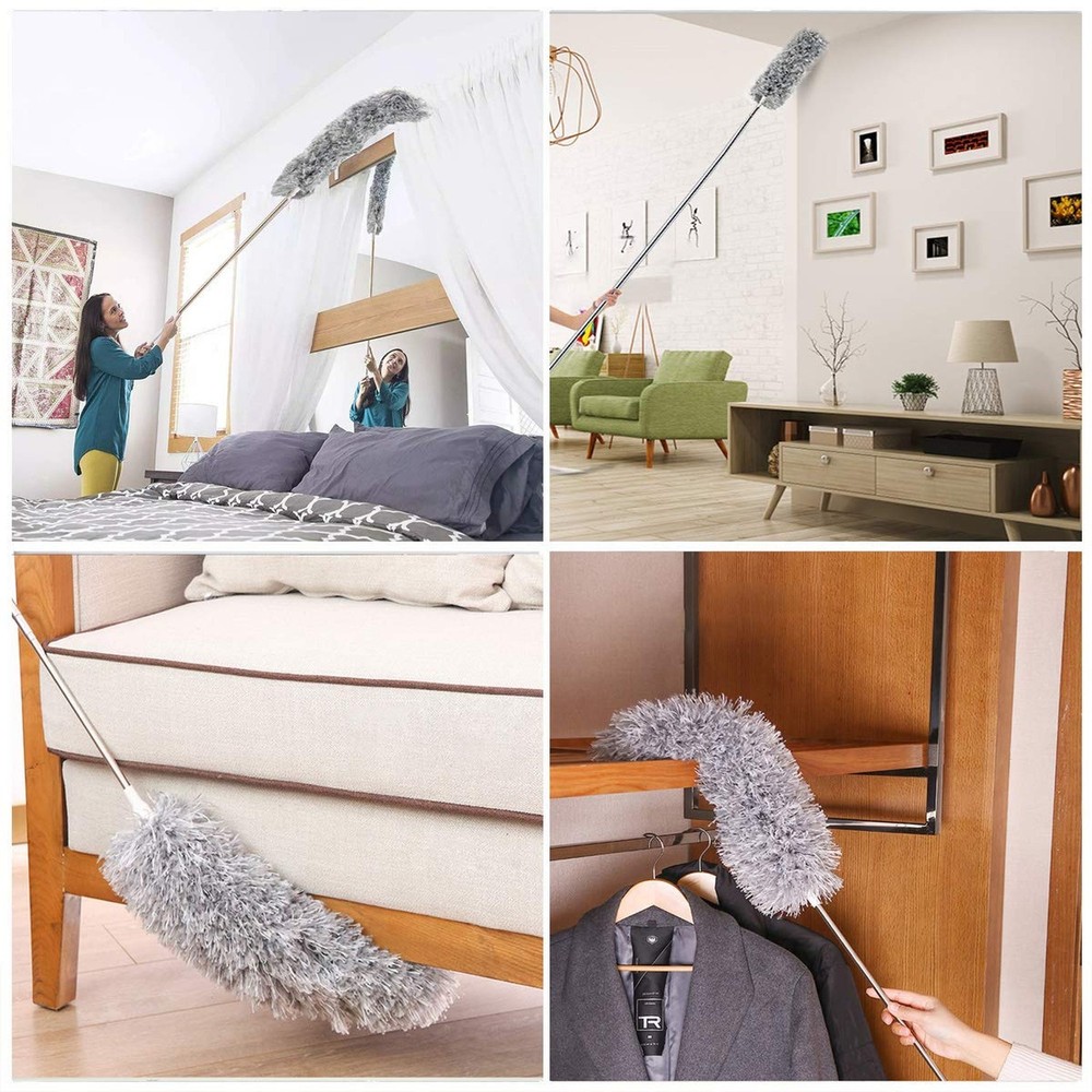 Webster Cobweb Duster, Feather Duster for Home, Extendable Dusters for Cleani...