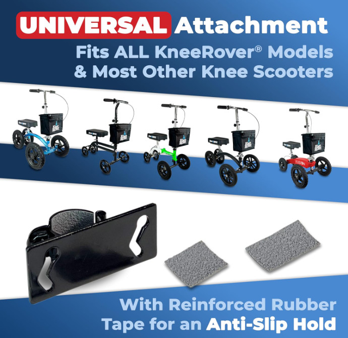 Large Capacity Knee Scooter Basket Accessory with Universal Bracket Mount