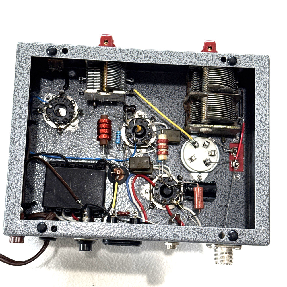 AMECO® AC-1T CW transmitter-FINISHED REPLICA for 80/40/30/20m Burgundy Knobs