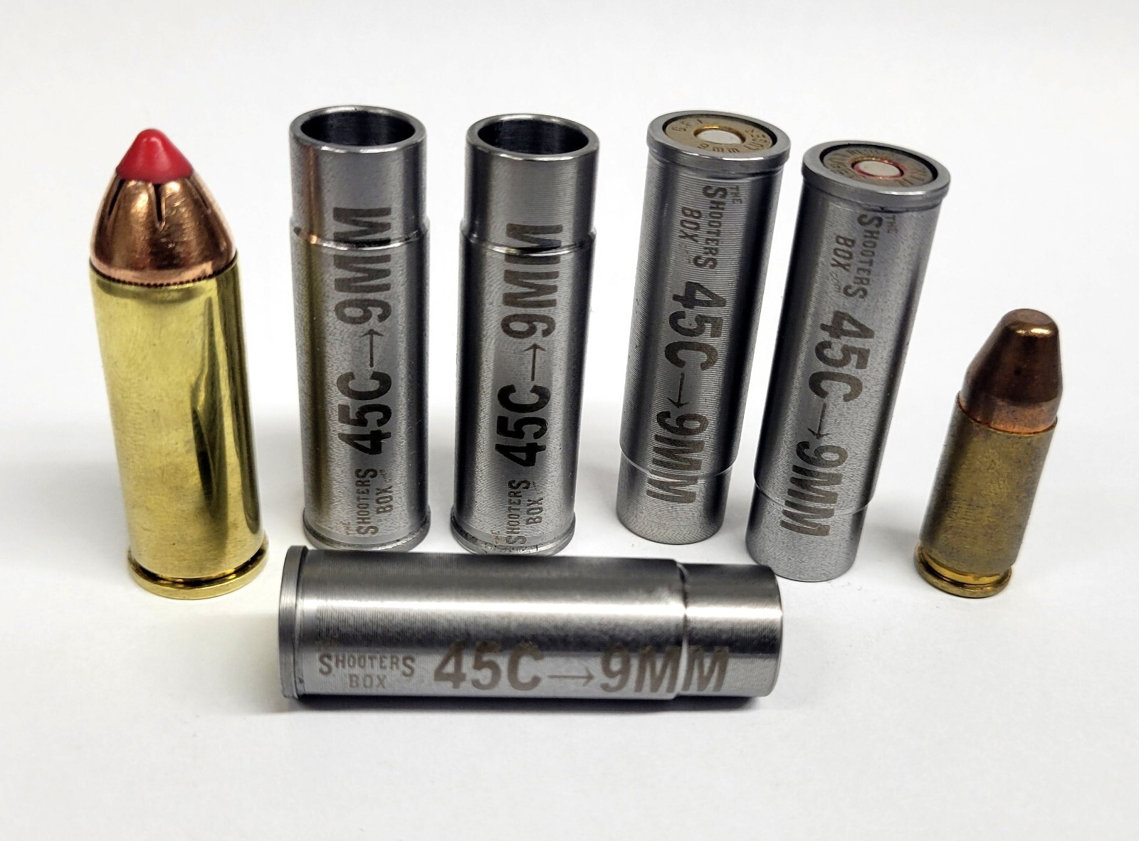 45 COLT/454 CASULL/460S&W to 9MM - Chamber Reducer/Adapter - Set of 5 USA MADE