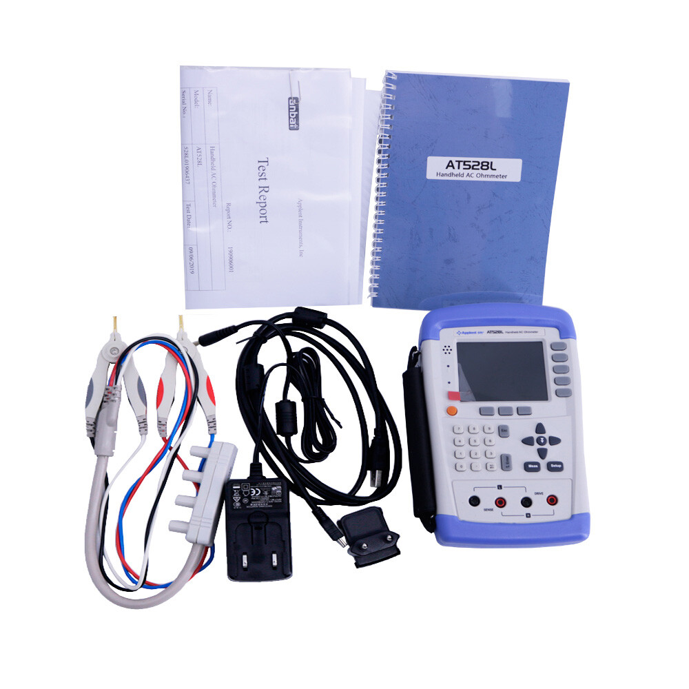 Handheld Micro Ohm Meter DC Voltage Battery Resistance Tester Data Hold Function