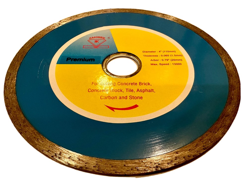 10-pack! 4" Continuous Diamond Blades for Cutting Bricks, Blocks, Tiles, Marble