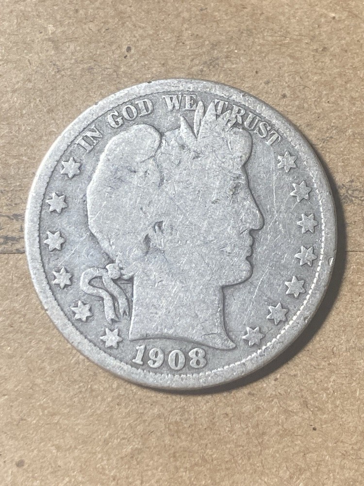 1908 D Barber Half Dollar - As Shown! (#2123)