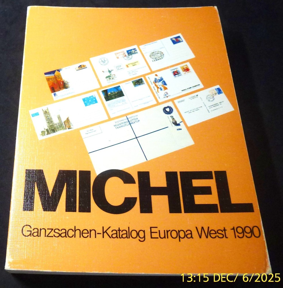 Michel Ganzsachen Katalog Europa West 1990 (postal stationery catalog,no Ger.)