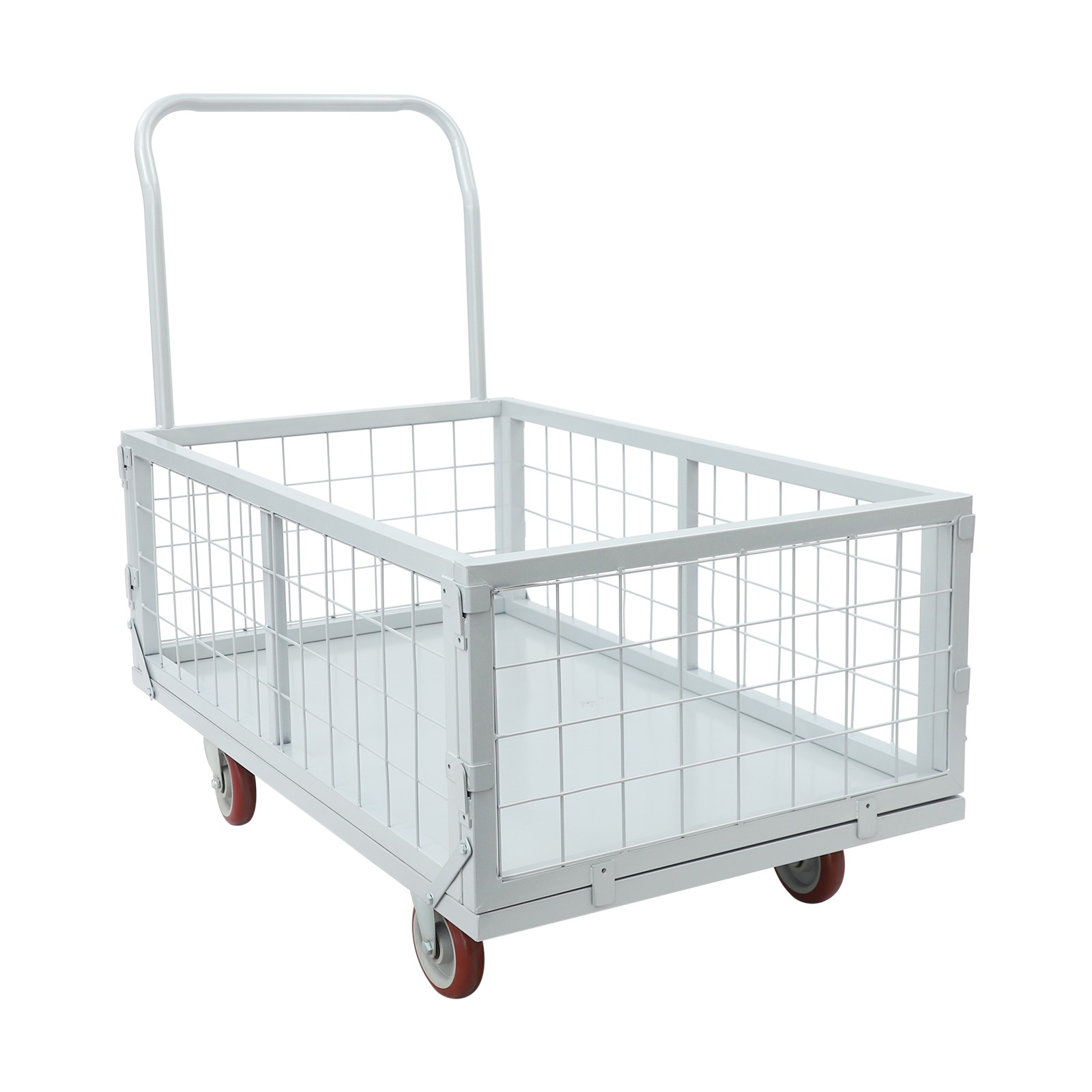 Platform Truck Cart Load 2200 lbs Metal 4-in-1 Heavy Duty Platform Push Cart NEW