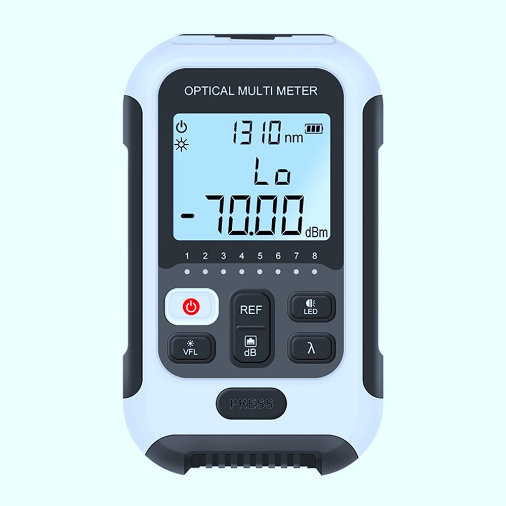 Optical Fiber Power Meter White Fiber Optic Tester For Communication Engineering