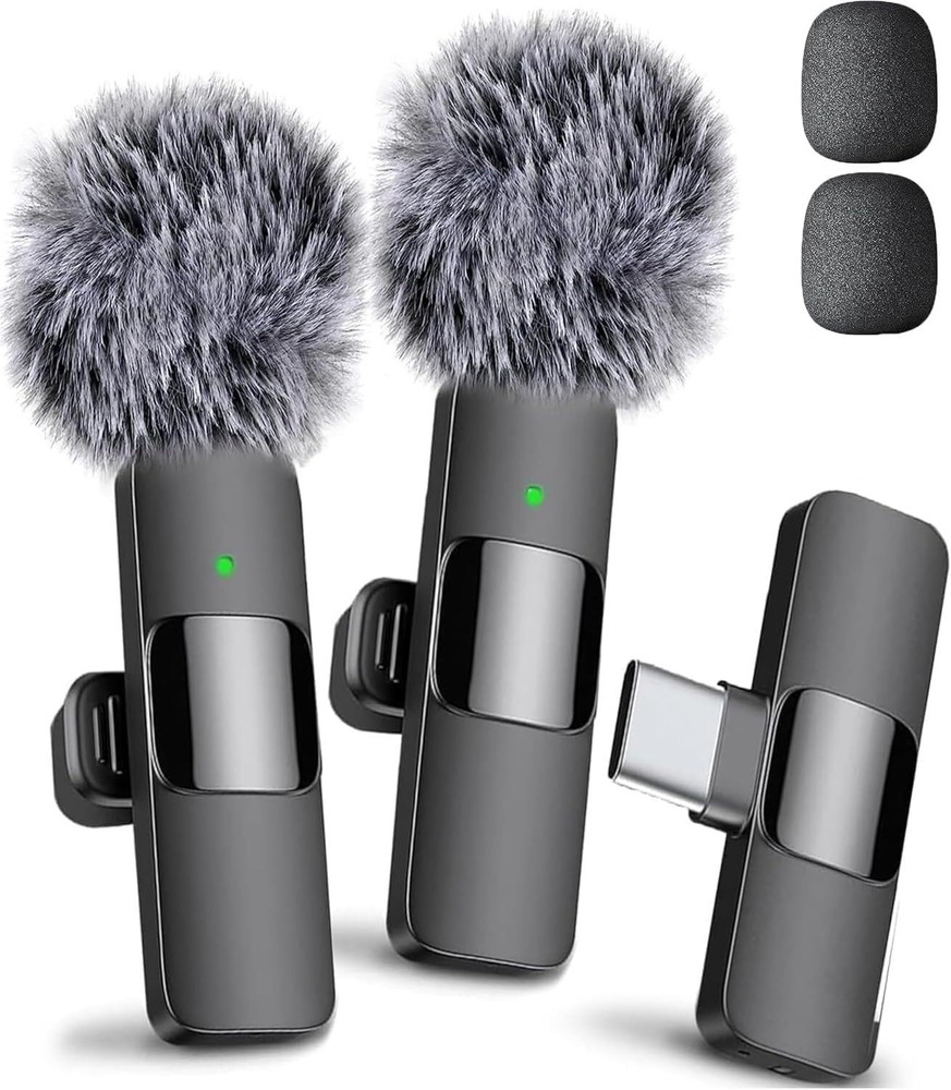 Wireless Microphone for iPhone/Android Clear Voice , Noise Cancelling