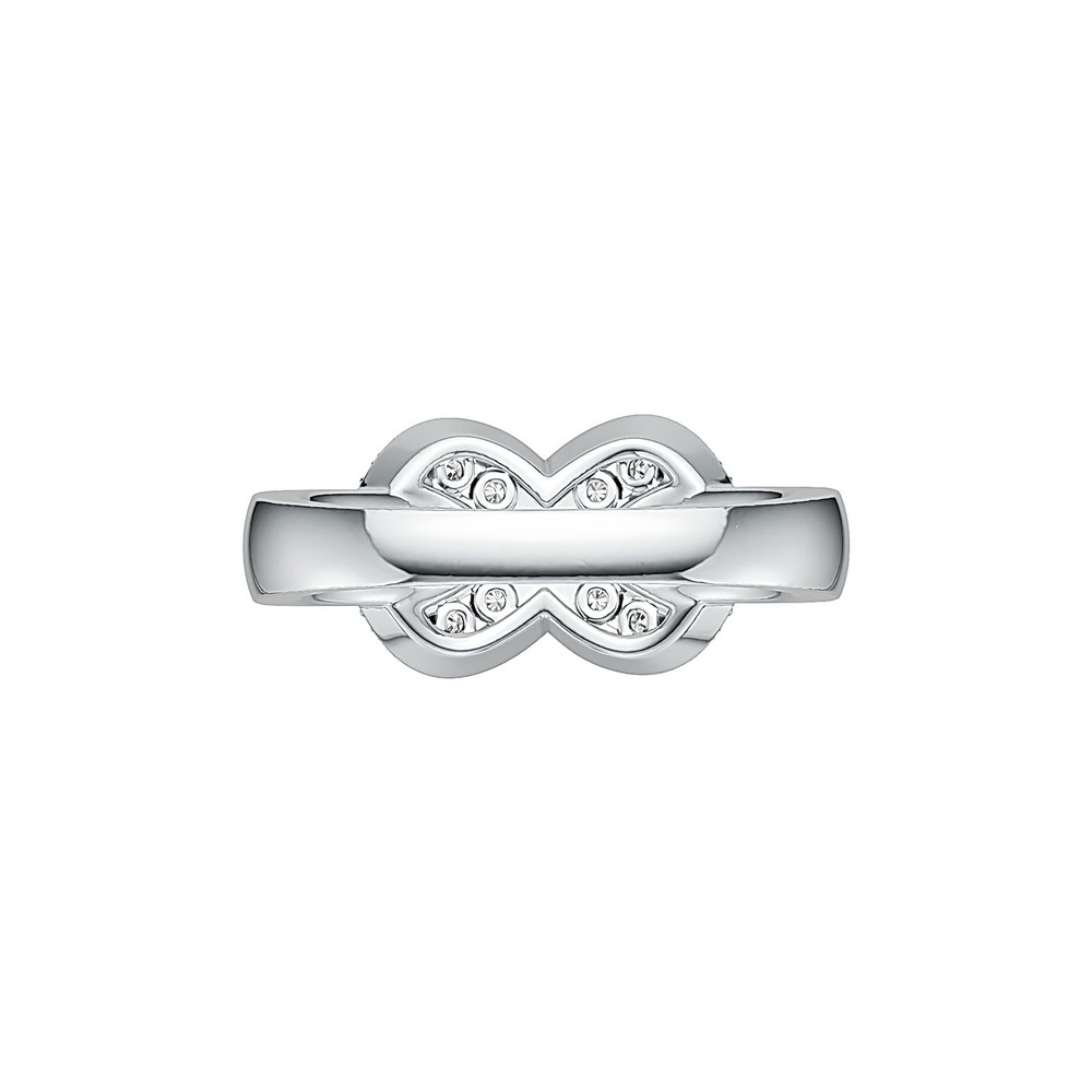 Sterling Silver Infinity Ring with White Topaz or Moissanite